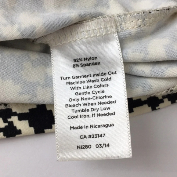 Talbots Black & White Printed Faux Wrap Blouse - Picture 9 of 9